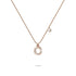 Solid 925 Sterling Silver Initial Crystal Personalised Alphabet Letter Necklace Rose Gold Filled